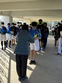 中学男子テニス部準優勝！