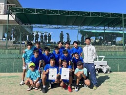 中学男子テニス部、県中体連秋季大会で優勝！